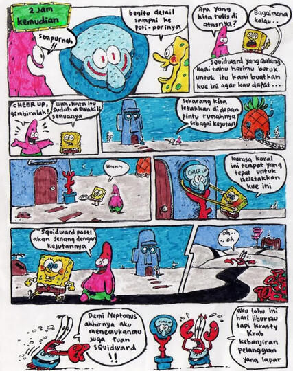 60 Gambar Komik Spongebob  Hitam Putih Terbaru Hoganig