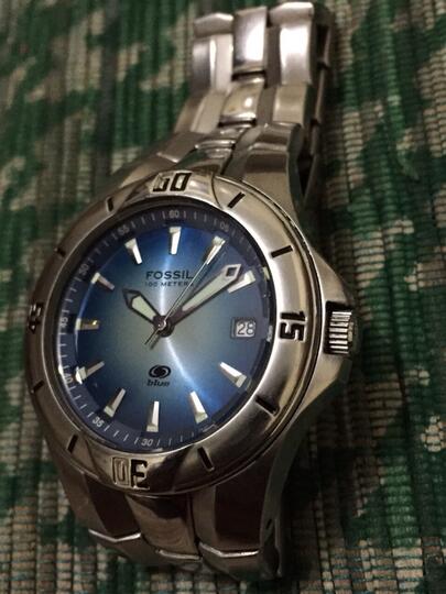 Terjual FOSSIL Blue AM-3724 All 