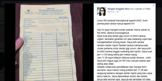 Tambal gigi Rp. 9,000,000