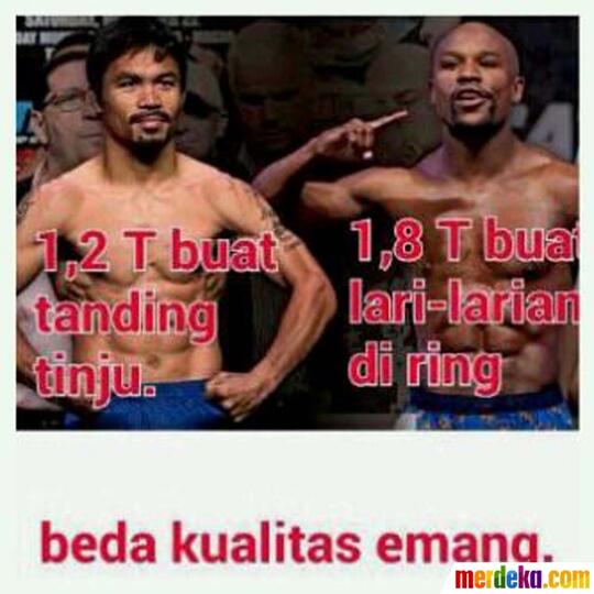 Meme-Meme Kocak Sindir Mayweather Bisa Kalahkan Pacquiao
