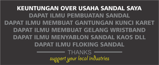 OVER USAHA PEMBUATAN SANDAL JEPIT