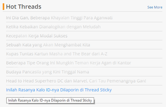 Inilah Rasanya Kalo IDnya Dilaporin di Thread Sticky