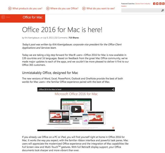office 2016 for mac history update office 2016 for mac history update