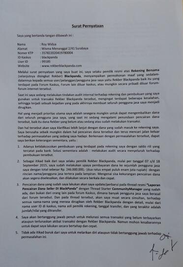 OFFICIAL THREAD: Tanggapan KASKUS Terhadap Kasus RekBer Blackpanda