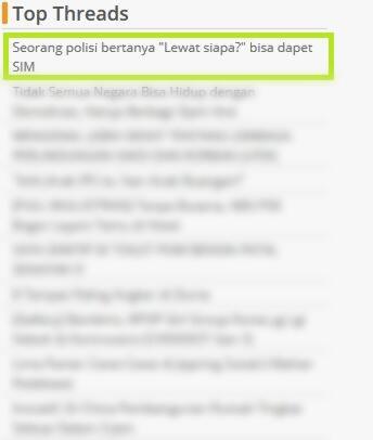 Seorang polisi bertanya "Lewat siapa?" bisa dapet SIM