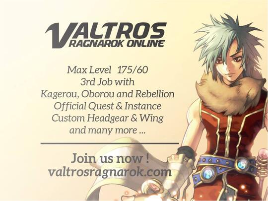 Valtros Ragnarok Online Private Server Open Beta 14 Oktober 2015