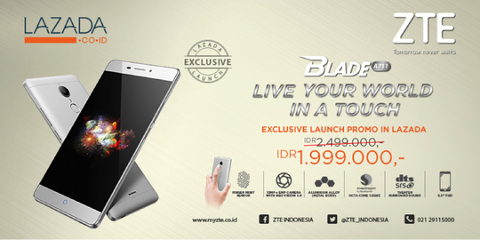 ZTE Blade A711: Smartphone 2 Juta-an Dengan Fingerprint dan Berbahan Metal