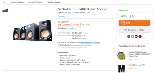 Speaker Simbadda CST 8900 N : Cari Speaker Murah Buat Temen Ngaso Di Kost2an