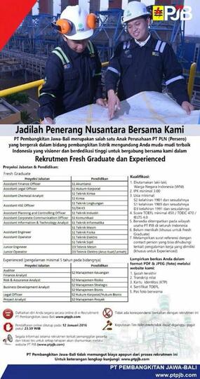 Rekruitmen Pt Pembangkitan Jawa Bali Pt Pjb Page 13 Kaskus