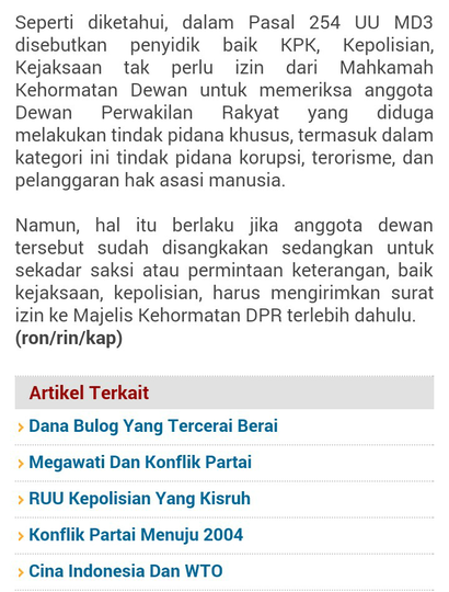 Nah Loh, Yang Mulia MKD Sebut Penyidik KPK Salah Besar
