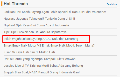 Inilah Wajah Lokasi Syuting AADC, Dulu dan Sekarang