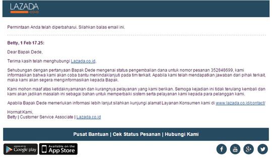 SURAT TERBUKA UNTUK LAZADA : KASUS REFUND | KASKUS