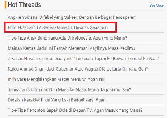 FOTO Eksklusif Game Of Thrones Season 6, PECINTA GAME OF THRONES MASUK !!