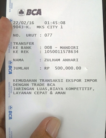 Bukti Transfer Struk Palsu Page 3 Kaskus