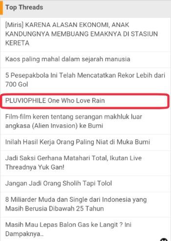 PLUVIOPHILE One Who Love Rain