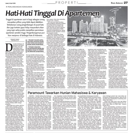 Warga Rusun “The Green Pramuka” Adukan Pengelola/Pengembang Ke DPD RI