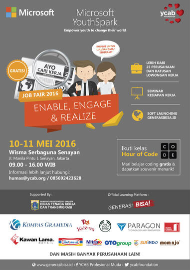 Job Fair untuk lulusan SMK/SMA sederajat dari Microsoft