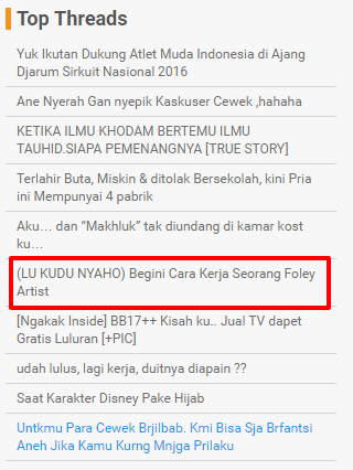 (LU KUDU NYAHO) Begini Cara Kerja Seorang Foley Artist