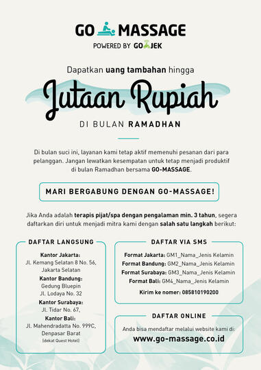 Loker Terapis Pijat Cleaning Service Jabodetabek Bandung Surabaya Bali Kaskus