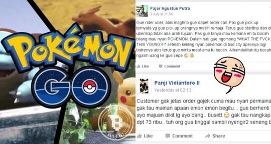 Curhatan lucu driver ojek online, diorder cuma buat cari Pokemon!