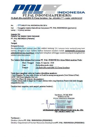 Lowongan Kerja Pt Pal Indonesia Persero Benar Atau Gak Ya Kaskus