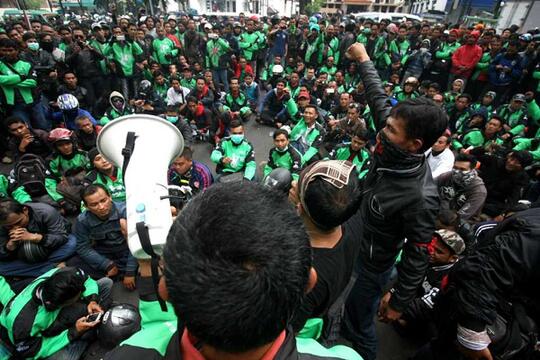 Driver Gojek Kembali Demo di Jakarta Hari Ini Gan