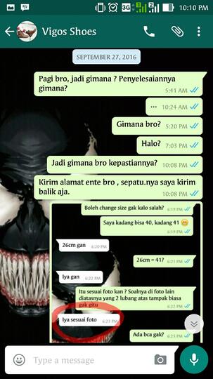 (Surat Terbuka buat VIGOS FOOTWEAR) Mau support local brand , malah...