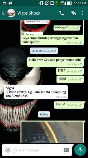 (Surat Terbuka buat VIGOS FOOTWEAR) Mau support local brand , malah...