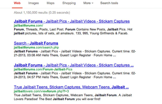 jailbait webcam forums