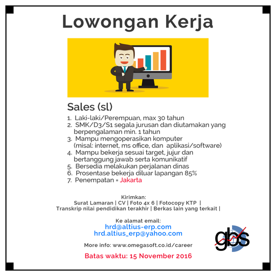 Lowongan Kerja Sales Jakarta Omegasoft Kaskus