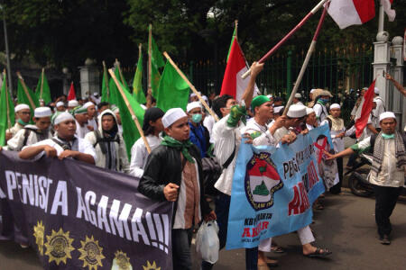 Aksi 411 Massa Teriakan 'Bunuh Ahok Sekarang Juga'