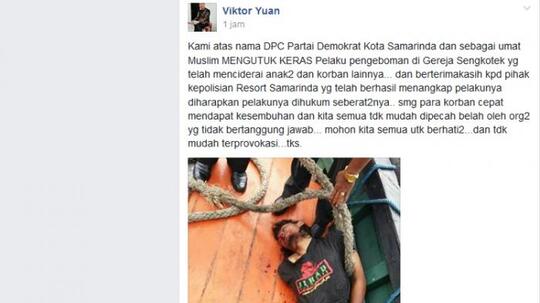 Foto Pelaku Pengeboman Gereja Beredar di Medsos, Begini Kondisinya