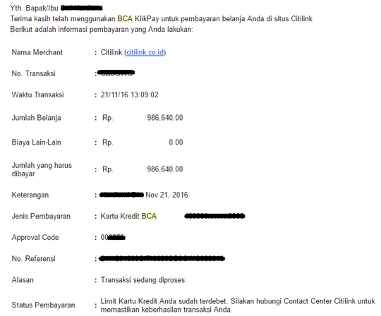 Cara Bayar Tiket Citilink Via Mobile Banking Mandiri