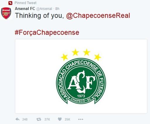 Tragedi Jatuhnya Pesawat Yang Membawa Skuad "Chapecoense"