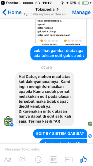 kecewa dengan pelayanan tokopedia.