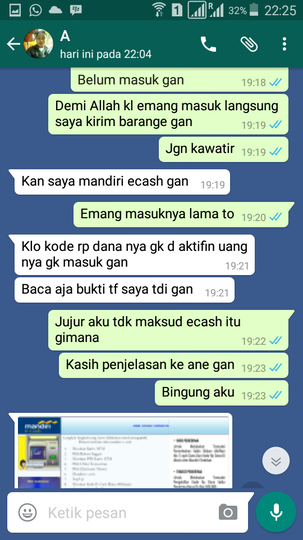 Indikasi Penipuan Mandiri E-Cash
