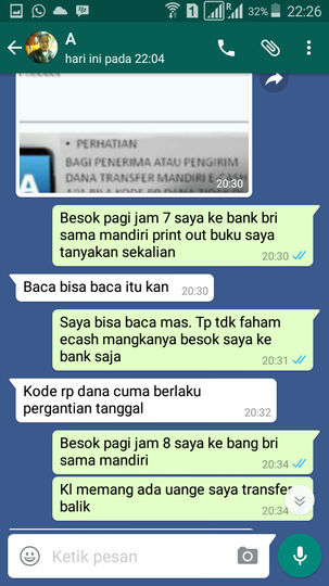 Indikasi Penipuan Mandiri E-Cash