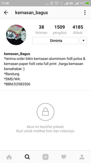 PENIPUAN PESANAN KEMASAN STANDING POUCH