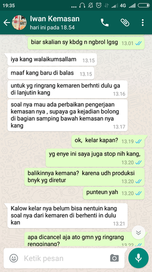 PENIPUAN PESANAN KEMASAN STANDING POUCH