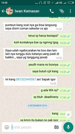 PENIPUAN PESANAN KEMASAN STANDING POUCH