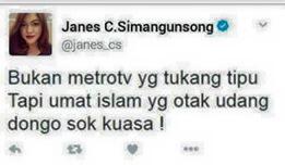 Unggah Tulisan Kebencian, Janes C Simangungsong Dilaporkan 