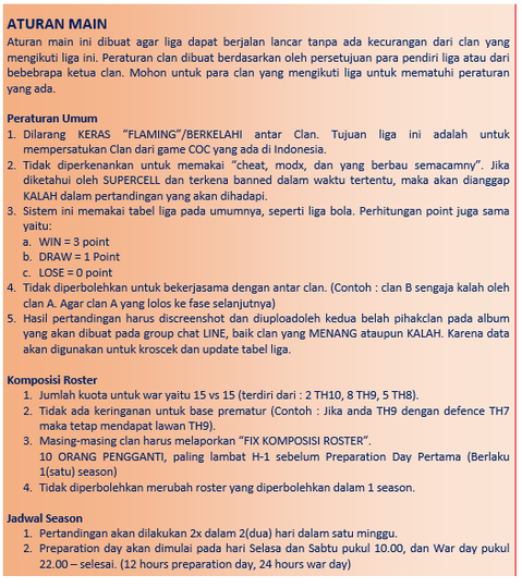 Indonesia Champions War League Coc Clan War Champions