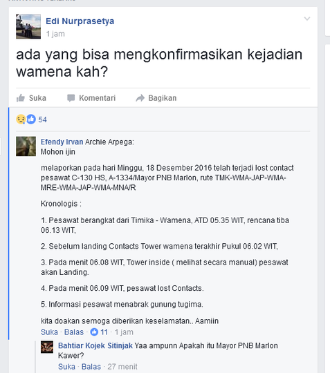 (Breaking News) Pesawat C-130 kecelakaan ????