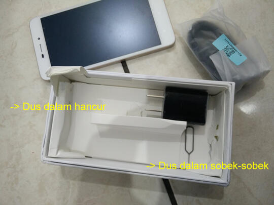 Beli Redmi 4A di Bukalapak, Kardus rusak luar dalam, dibilang saya bikin lecet