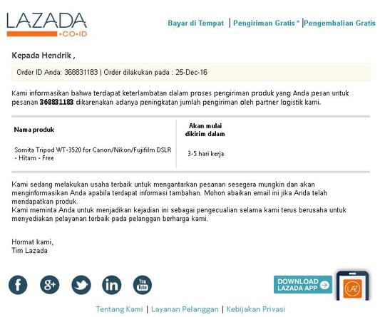 Kekecewa terhadap Lazada Pesanan dibatalkan LAGI 