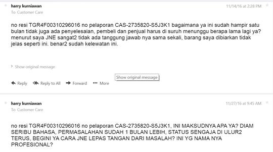 surat terbuka untuk JNE, kinerja yang amburadul berujung kerugian