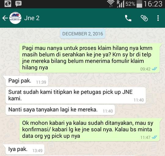 surat terbuka untuk JNE, kinerja yang amburadul berujung kerugian