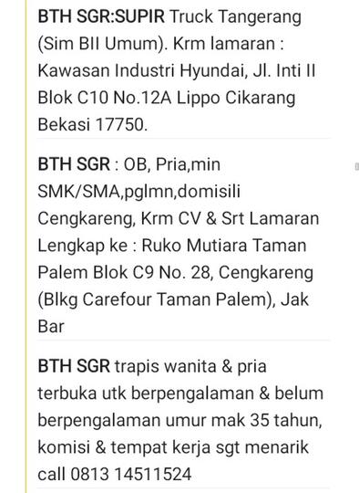 Info Loker Driver Wilayah Kali Gawe Genuk Semarang / Info Loker Driver Wilayah Kali Gawe Genuk Semarang - Loker ...