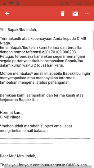 SURAT TERBUKA UNTUK CIMB NIAGA