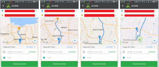 Apakah selama ini ane ditagihkan biaya 2X dari pelayanan Go-car dari Go-jek.?